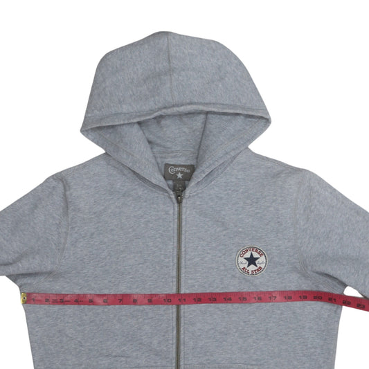 Mens UK Size S Converse Grey Full Zip Hoodie