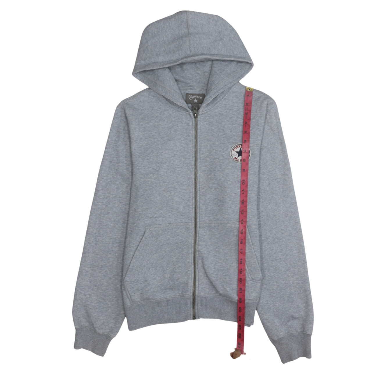 Mens UK Size S Converse Grey Full Zip Hoodie
