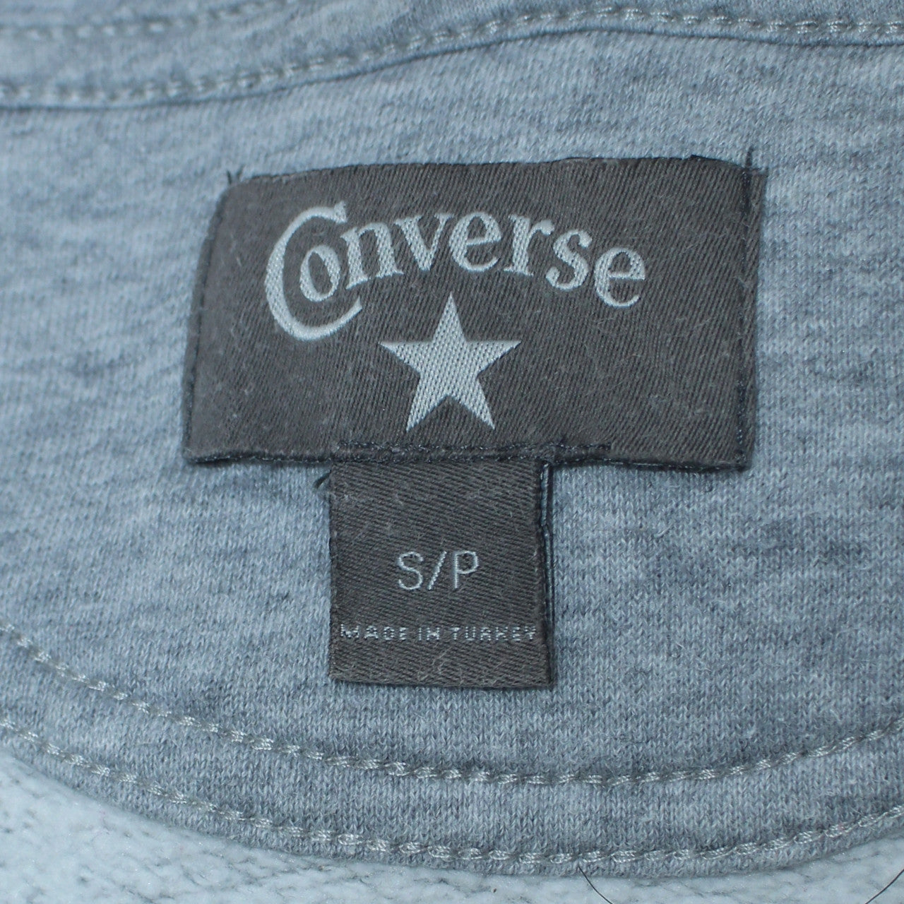 Mens UK Size S Converse Grey Full Zip Hoodie