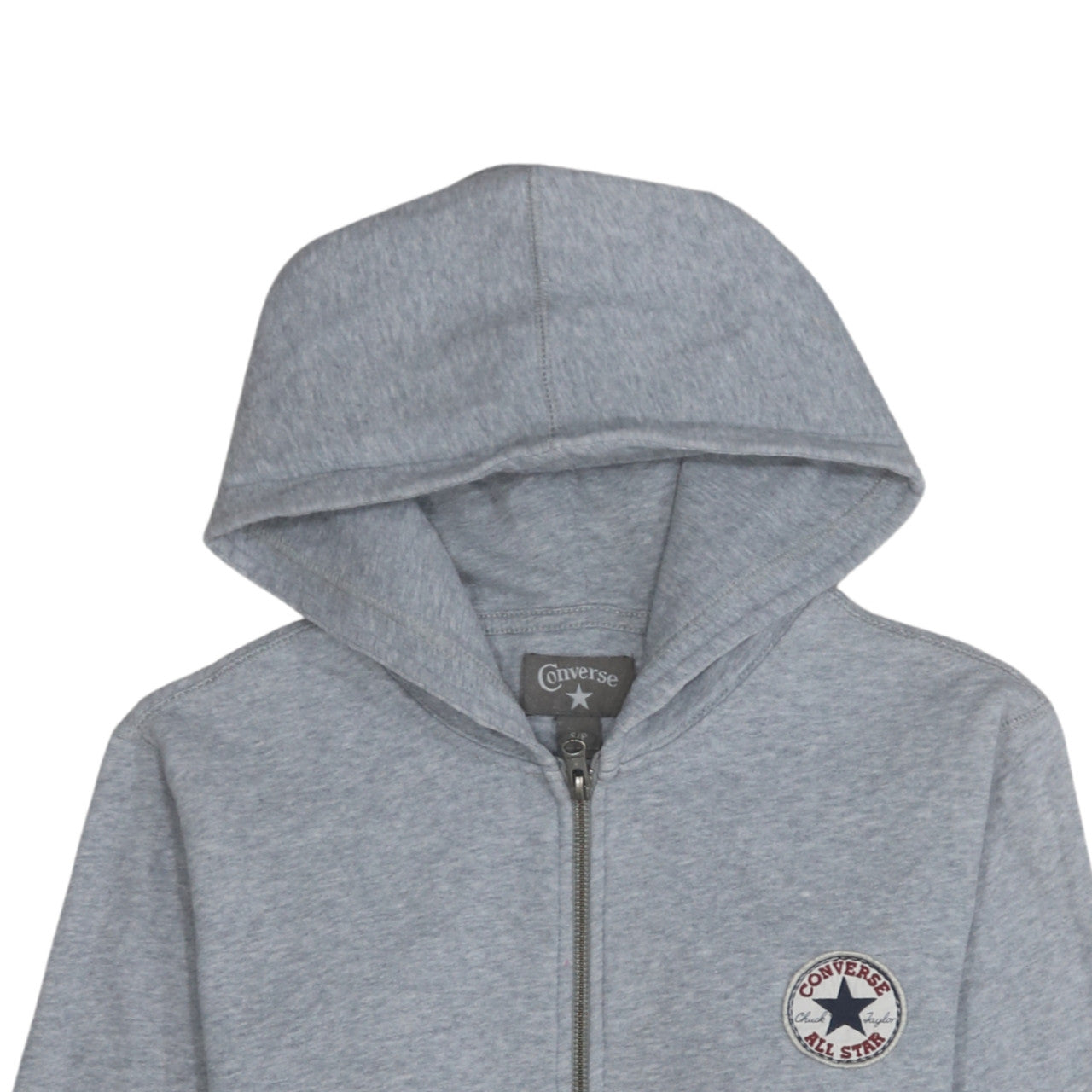 Mens UK Size S Converse Grey Full Zip Hoodie