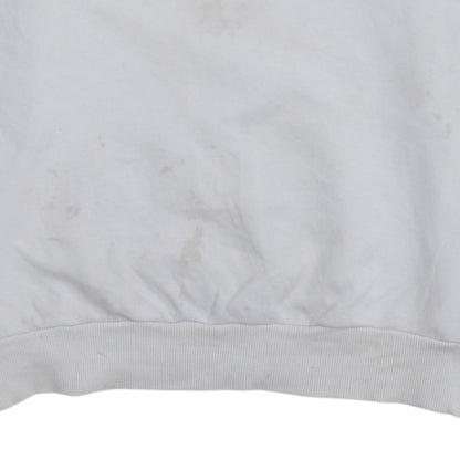 Fila Men's White Logo Crew Neck Pullover Sweatshirt M