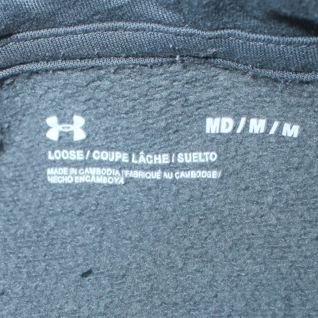 Mens UK Size M Under armour Grey Pullover Hoodie