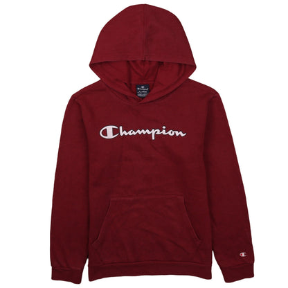 Champion Boys Red Pullover Hoodie 13-14 Years Graphic Logo Fleece