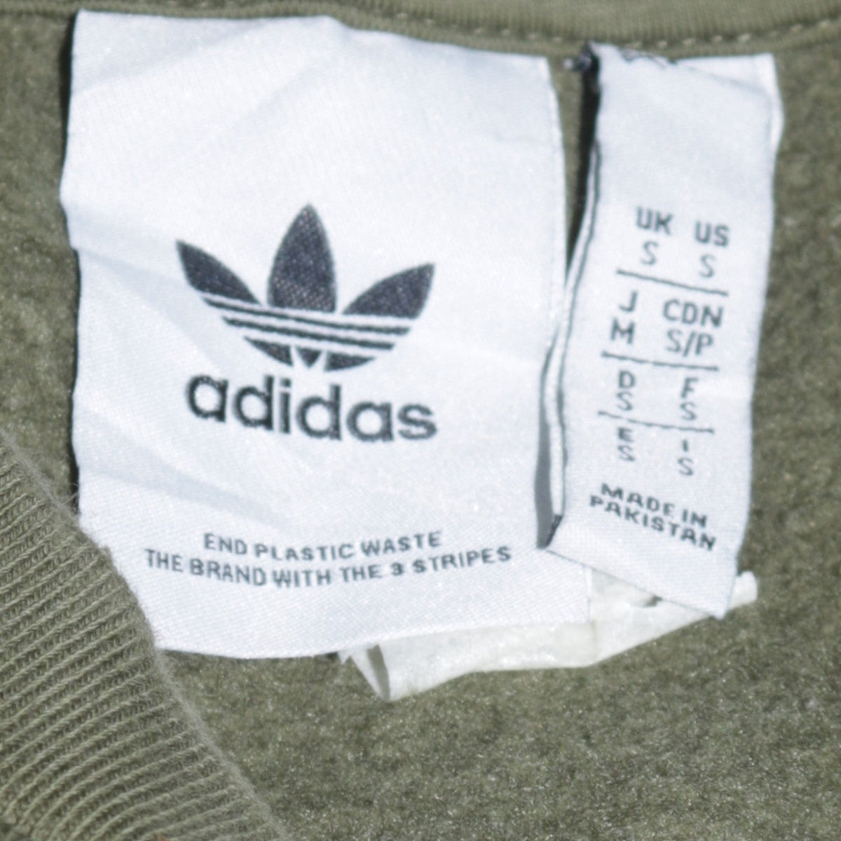 Mens UK Size S adidas Green Pullover Sweatshirt