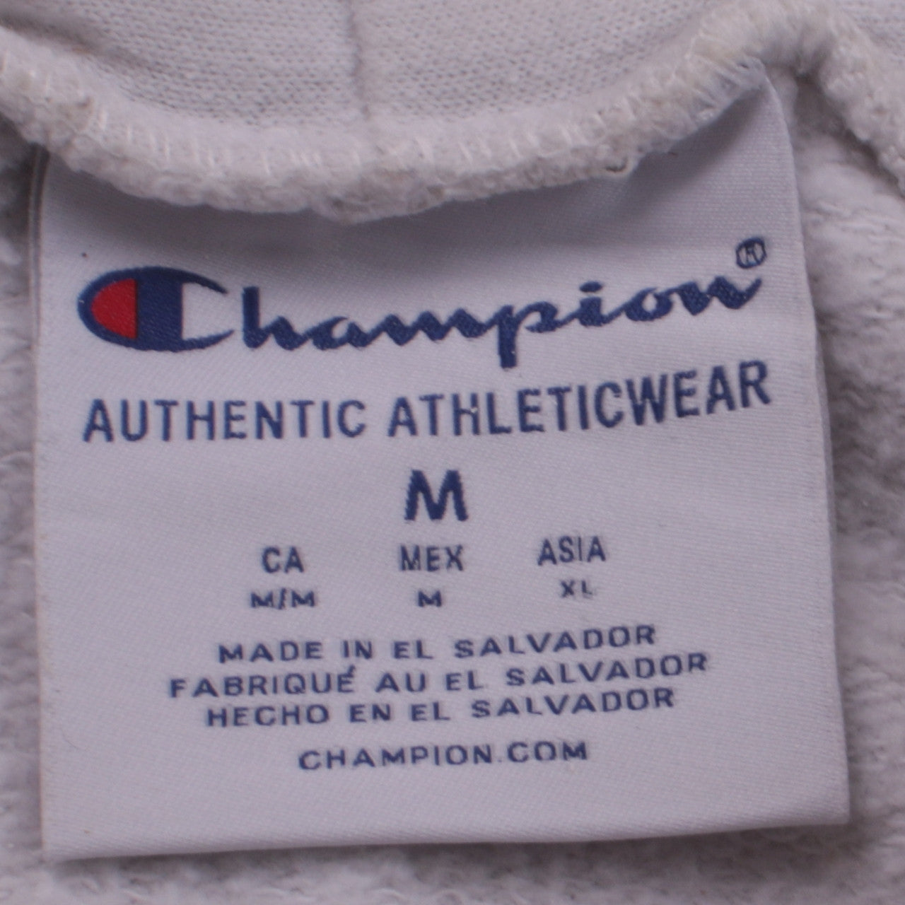 Mens UK Size M Champion White Pullover Hoodie
