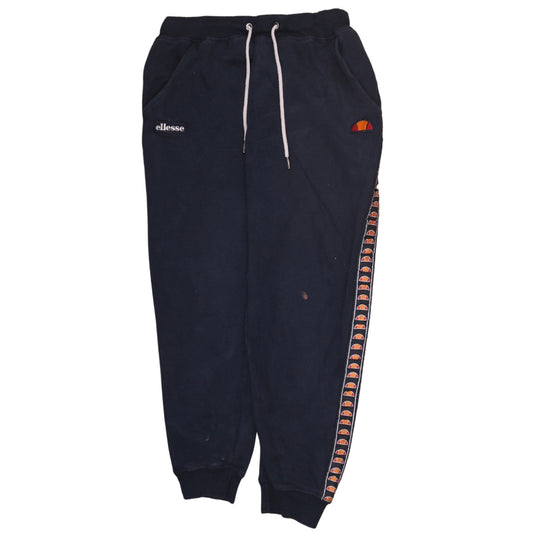 Ellesse Men's Black Jogger Sweatpants UK M Elastic Waist Logo Tape