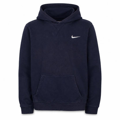 Front view of Nike boys’ navy blue xl pullover hoodie fleece sweatshirt 13-15 years