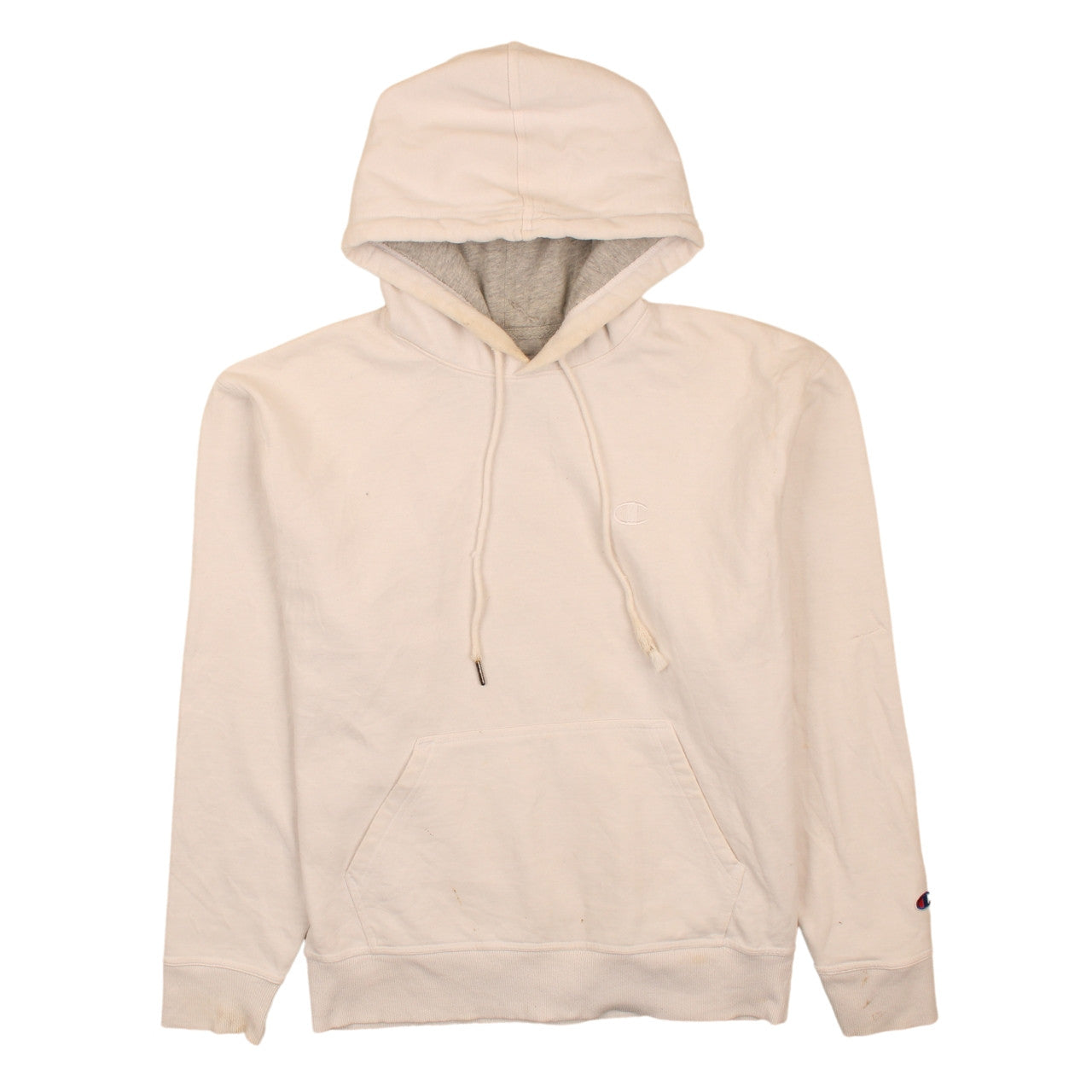 Mens UK Size M Champion White Pullover Hoodie