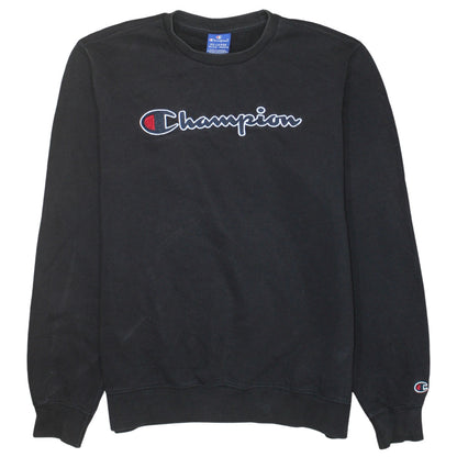 Champion Boys Black Pullover Sweatshirt 15-16 Years Regular Fit Logo Fleece