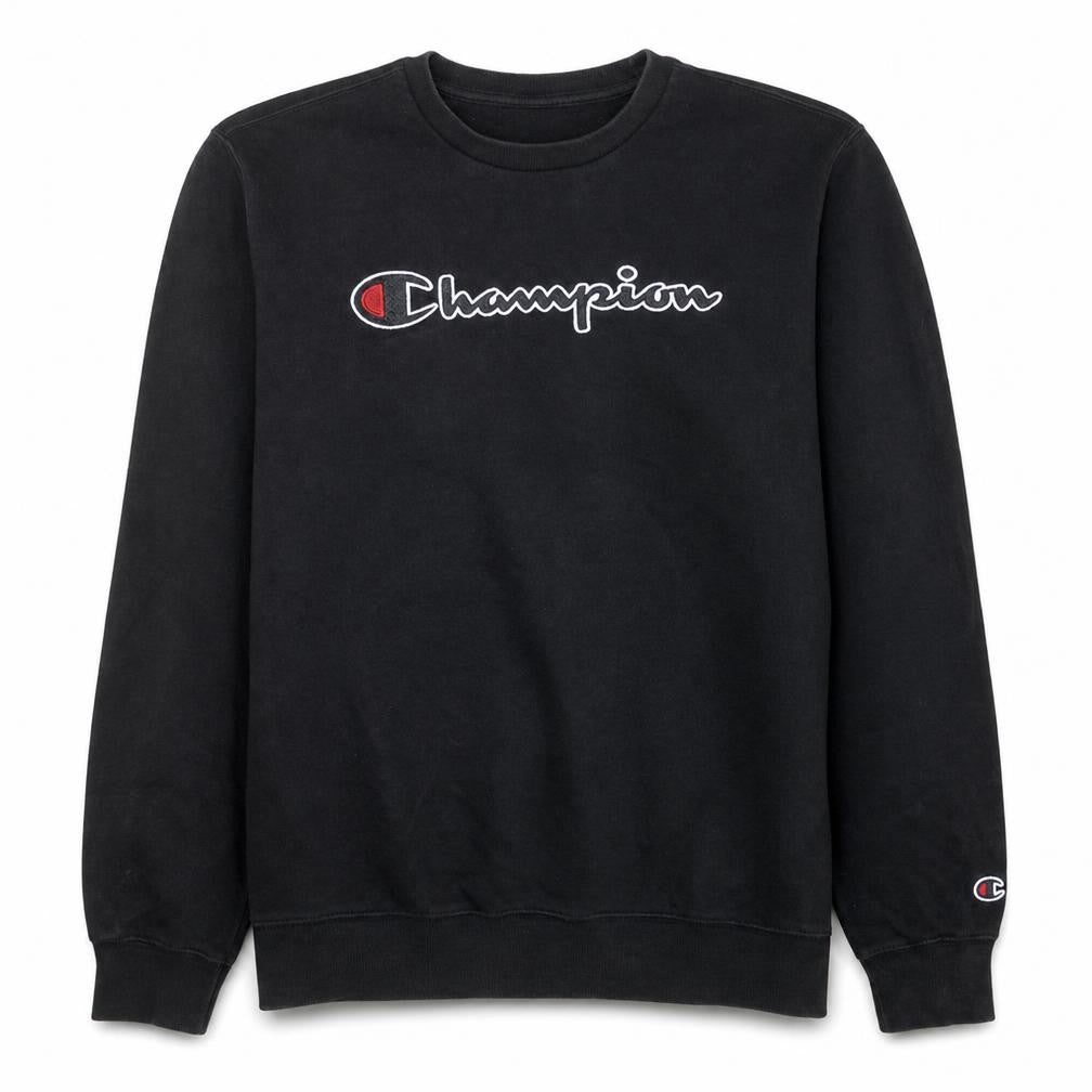 Champion Boys Black Pullover Sweatshirt 15-16 Years Regular Fit Logo Fleece