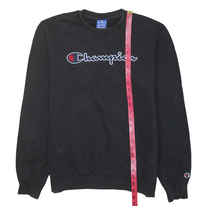 Champion Boys Black Pullover Sweatshirt 15-16 Years Regular Fit Logo Fleece
