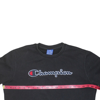 Champion Boys Black Pullover Sweatshirt 15-16 Years Regular Fit Logo Fleece