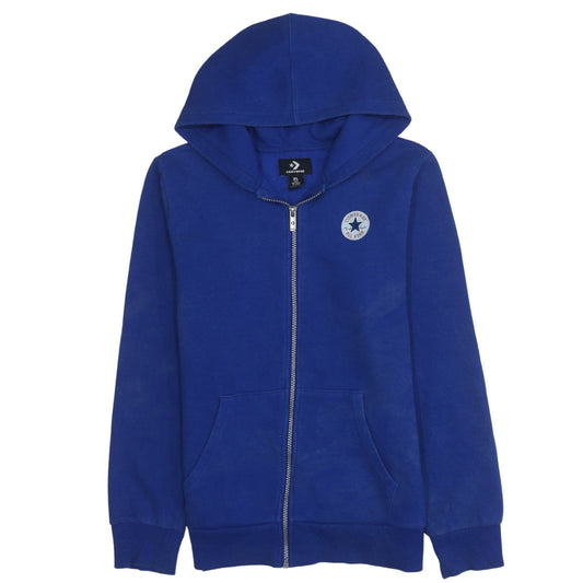 Converse Boys Blue Full Zip Hoodie XL 13-15 Years Cotton Blend Casual