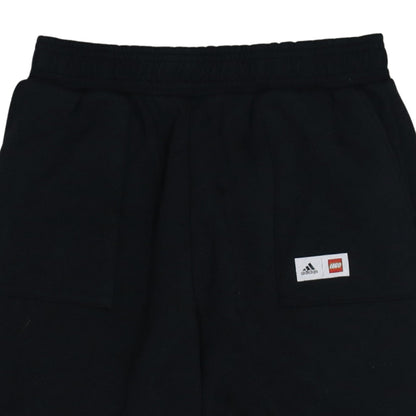 Adidas x LEGO Boys Black Jogger Trousers 13-14 Years Fleece Activewear