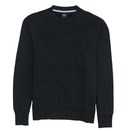 Mens UK Size S HUGO BOSS Black Pullover Sweatshirt