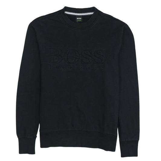 Mens UK Size S HUGO BOSS Black Pullover Sweatshirt