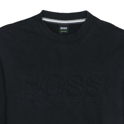 Mens UK Size S HUGO BOSS Black Pullover Sweatshirt