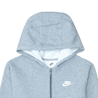 Nike Boys Grey Full Zip Hoodie XL 158-170cm Fleece Sportswear