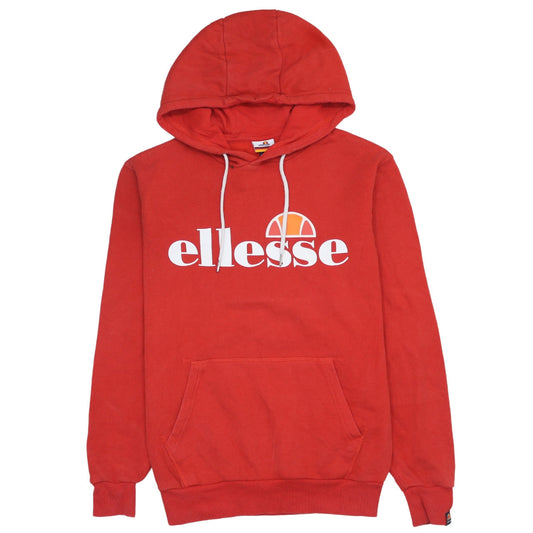 Womens UK Size 10 ellesse Red Pullover Hoodie