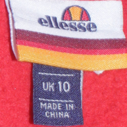 Womens UK Size 10 ellesse Red Pullover Hoodie