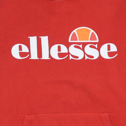 Womens UK Size 10 ellesse Red Pullover Hoodie
