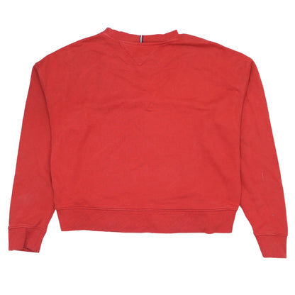 Womens UK Size M Tommy Hilfiger Red Pullover Sweatshirt
