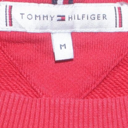 Womens UK Size M Tommy Hilfiger Red Pullover Sweatshirt