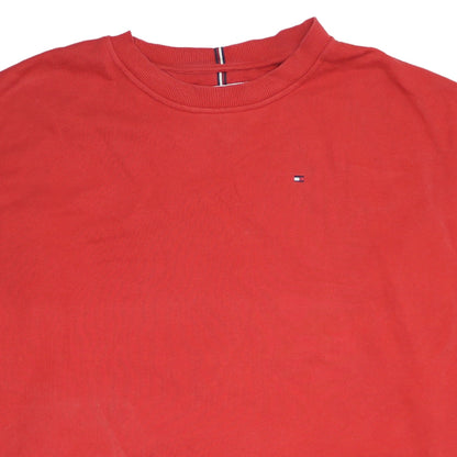 Womens UK Size M Tommy Hilfiger Red Pullover Sweatshirt