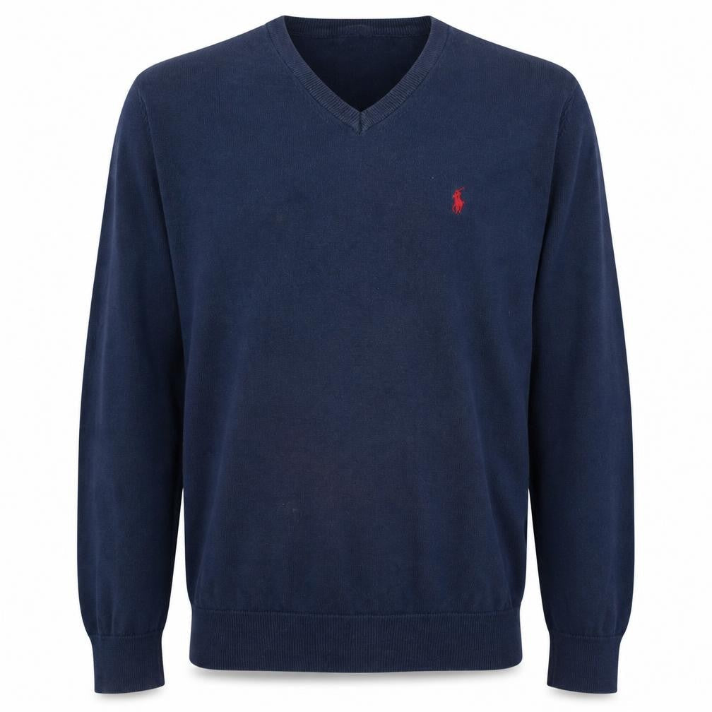 Mens UK Size XL Ralph Lauren Blue Pullover Jumper