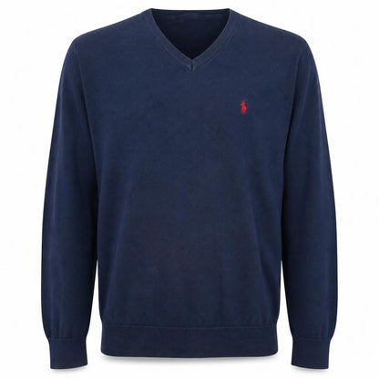 Mens UK Size XL Ralph Lauren Blue Pullover Jumper