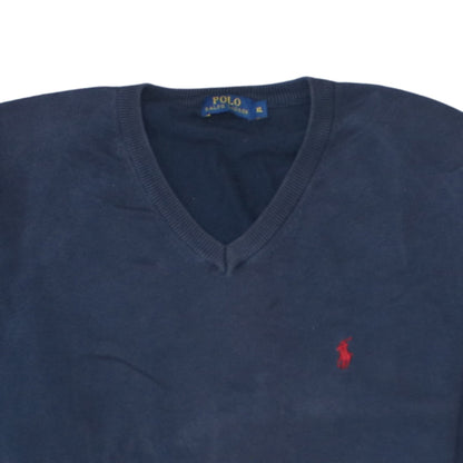 Mens UK Size XL Ralph Lauren Blue Pullover Jumper