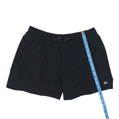 Quiksilver Mens Black M Athletic Swim Shorts Quick Dry Elastic Waist