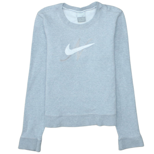 Womens UK Size M Nike Grey Pullover Sweatshirt