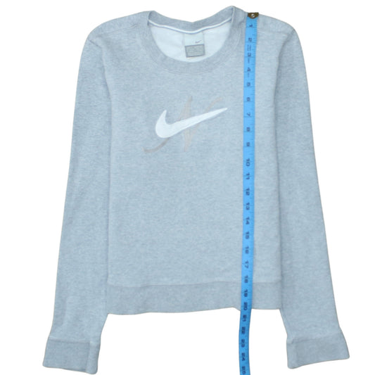 Womens UK Size M Nike Grey Pullover Sweatshirt