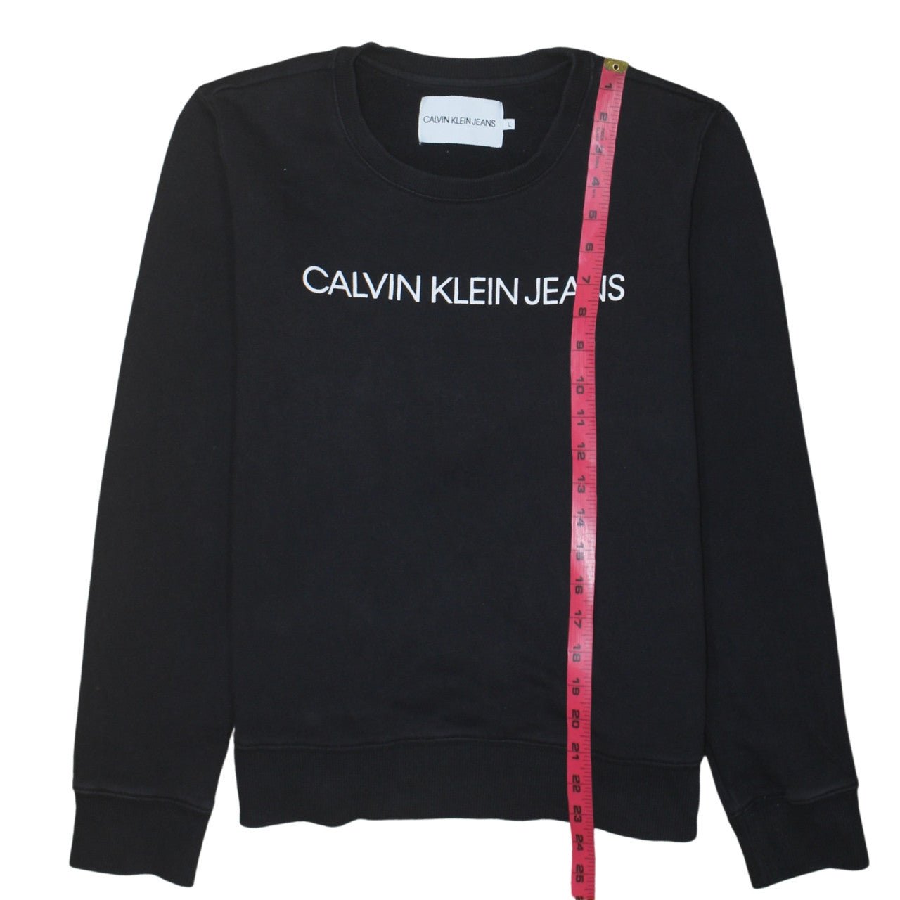Womens UK Size L Calvin Klein Jeans Black Pullover Sweatshirt