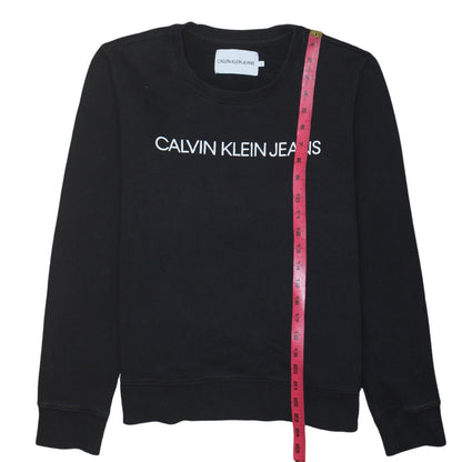 Womens UK Size L Calvin Klein Jeans Black Pullover Sweatshirt