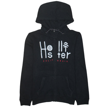 Mens UK Size S Hollister Black Full Zip Hoodie