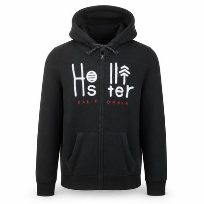 Mens UK Size S Hollister Black Full Zip Hoodie