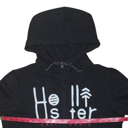 Mens UK Size S Hollister Black Full Zip Hoodie