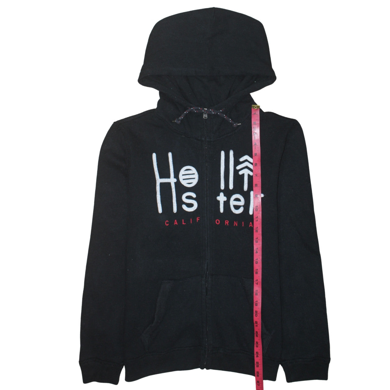 Mens UK Size S Hollister Black Full Zip Hoodie