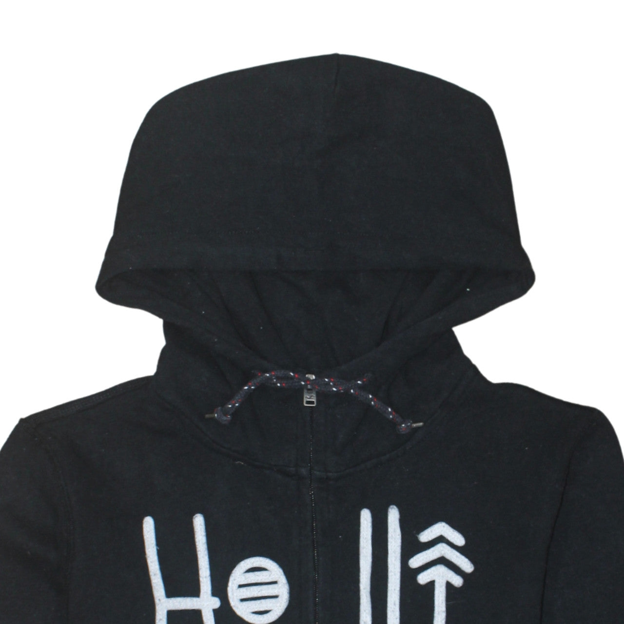 Mens UK Size S Hollister Black Full Zip Hoodie