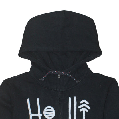 Mens UK Size S Hollister Black Full Zip Hoodie
