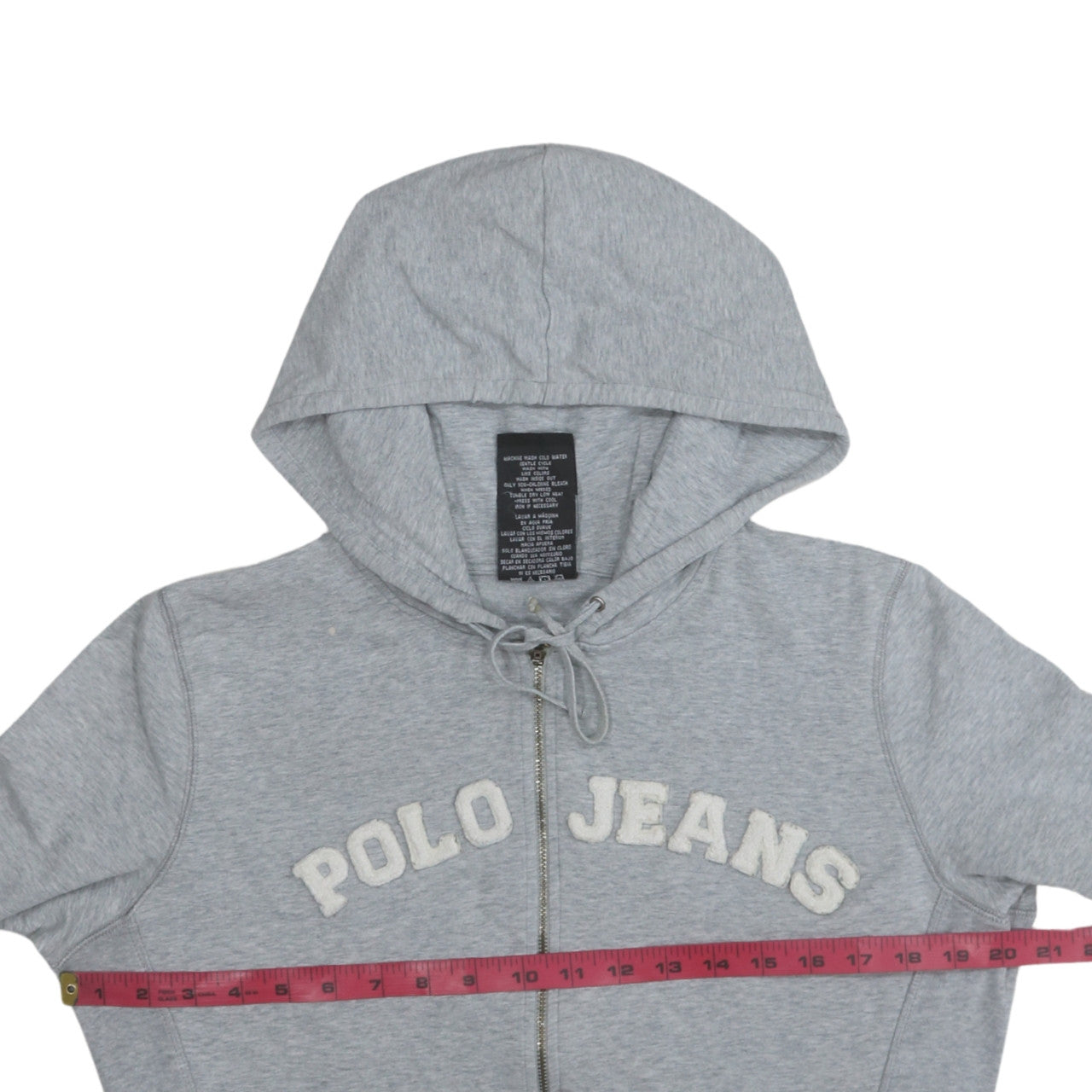 Womens UK Size L Ralph Lauren Grey Full Zip Hoodie
