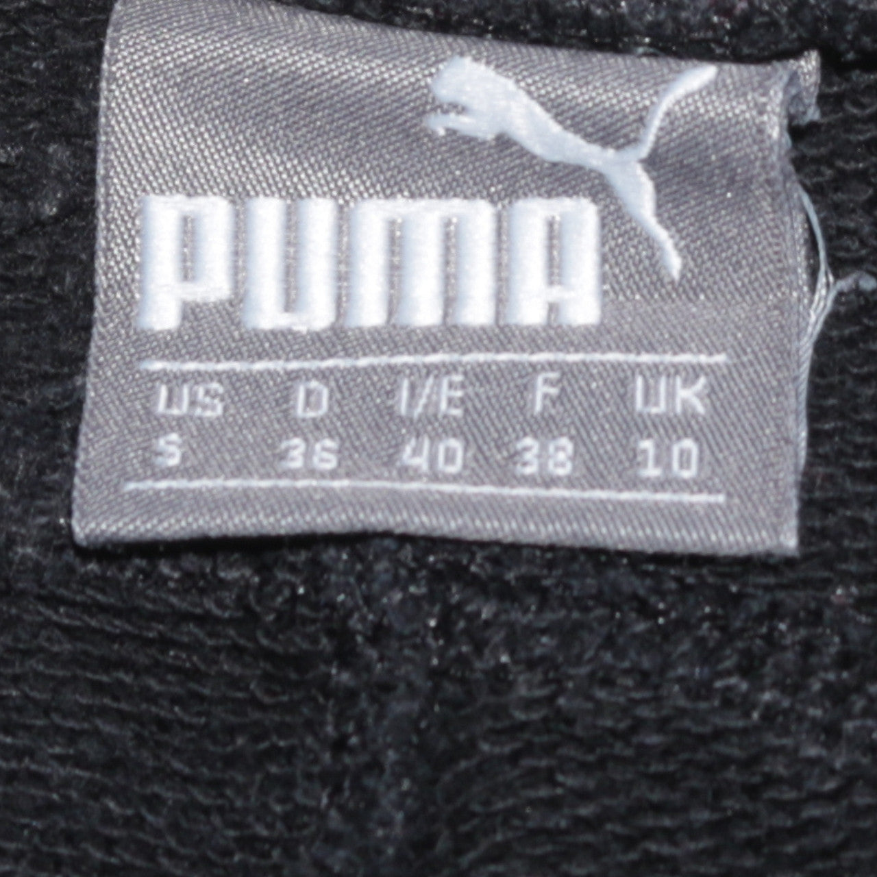 Womens UK Size 10 PUMA Regular Fit Jogger Black Trousers