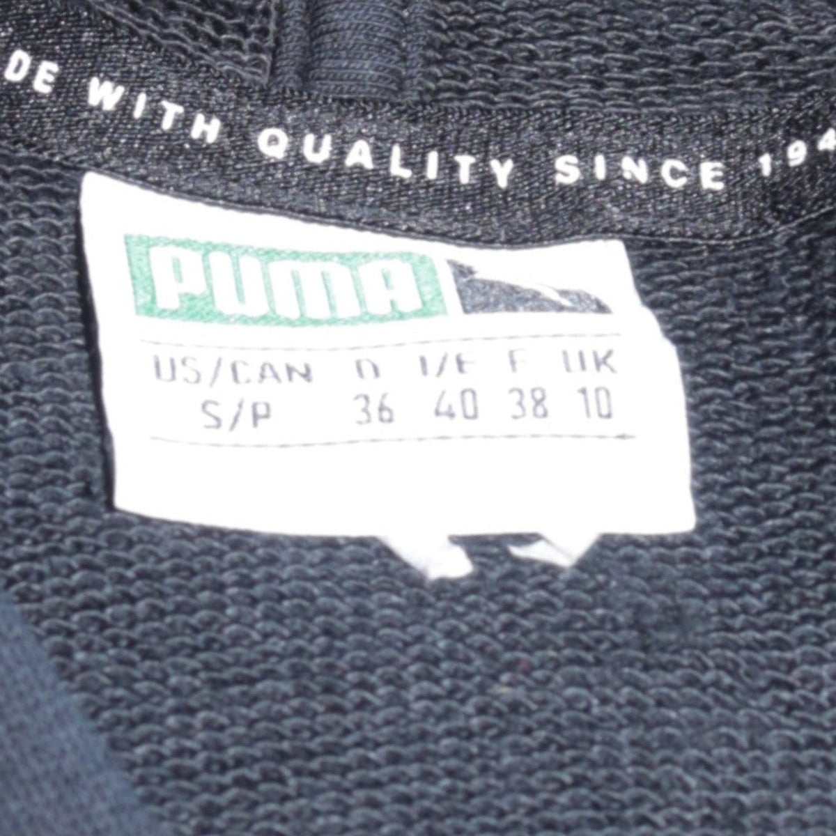 Womens UK Size 10 PUMA Black Pullover Hoodie