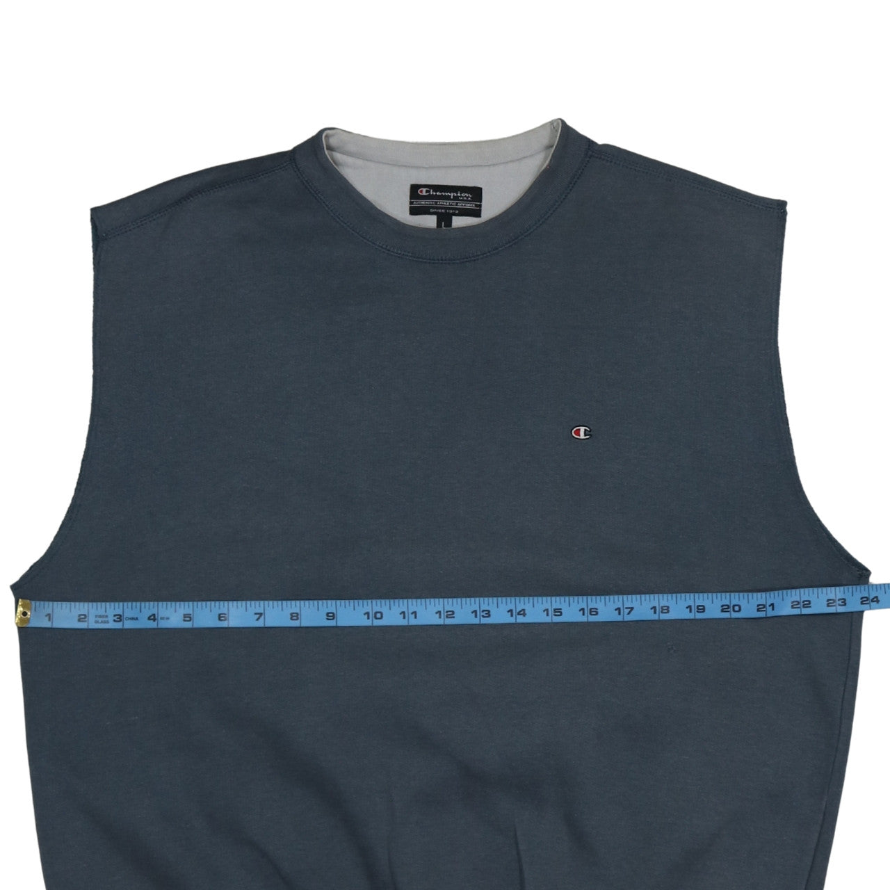 Mens UK Size L Champion Blue Vest Sweatshirt