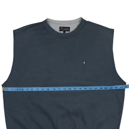 Mens UK Size L Champion Blue Vest Sweatshirt