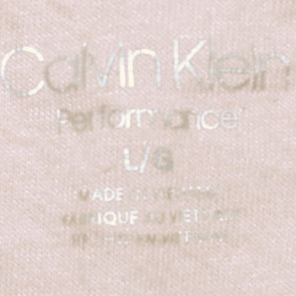 Womens UK Size L Calvin Klein Beige Pullover Hoodie