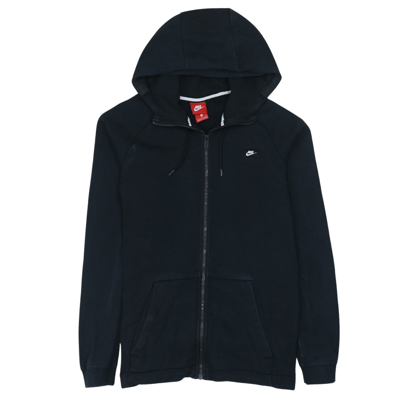 Mens UK Size S Nike Black Full Zip Hoodie