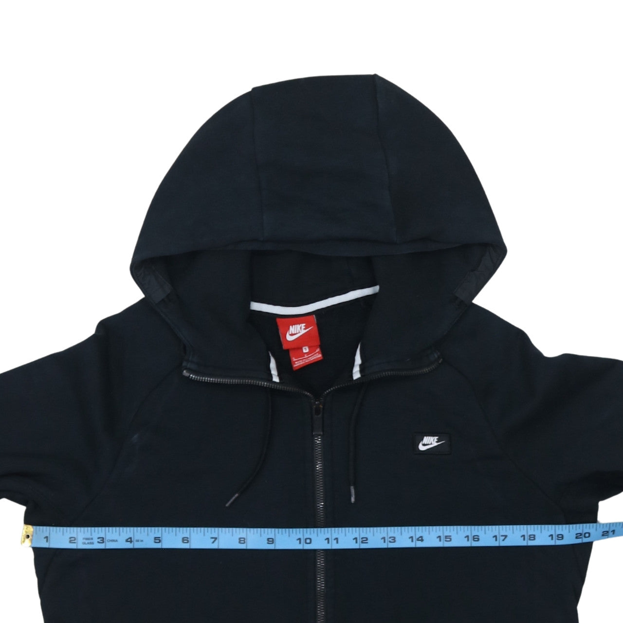 Mens UK Size S Nike Black Full Zip Hoodie